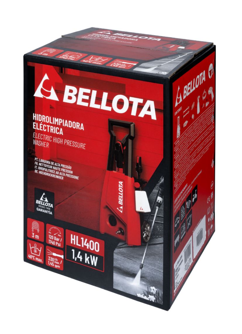 Hidrolimpiadora Compacta Bellota 1100 Watts: ¡Limpieza Potente y Cómoda para Exteriores!