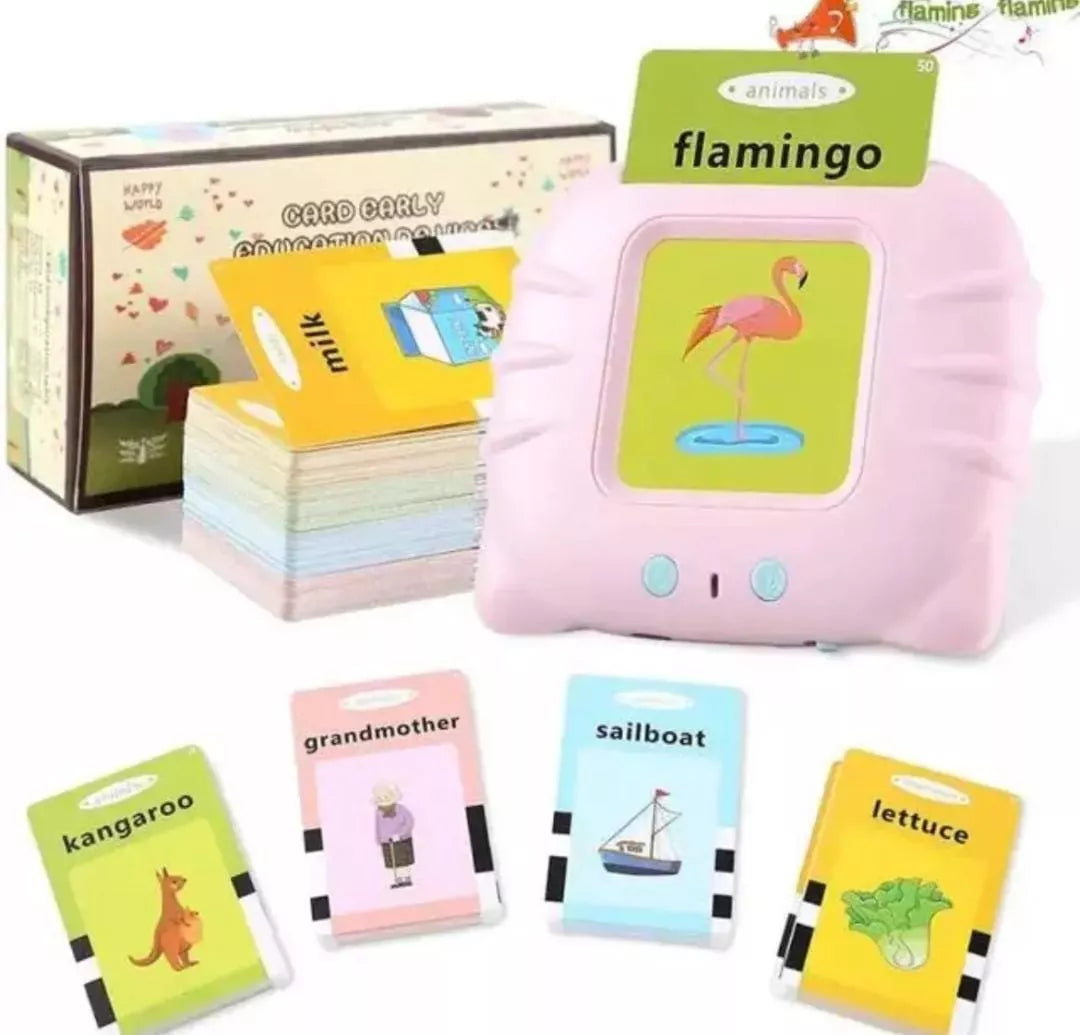 Dispositivo de Aprendizaje Didáctico Infantil Bilingüe: ¡Pronuncia Palabras en Inglés con Tarjetas y Recargable!