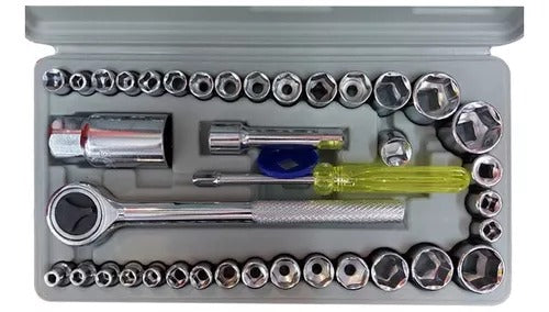 Juego de Llaves de Vaso Profesional de 40 Piezas: ¡Tu Solución Completa para Bricolaje y Reparaciones!