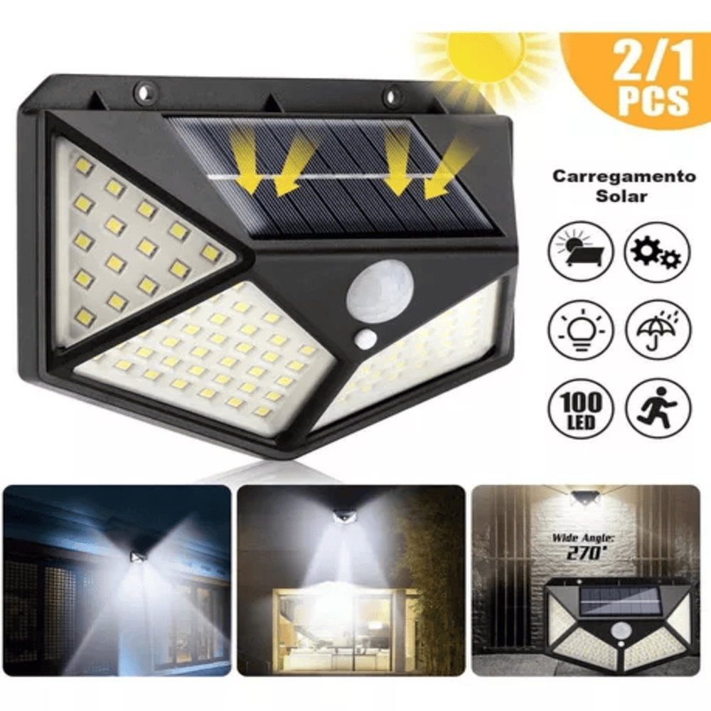 Lámpara Solar de Pared con 180 LEDs y Sensor de Movimiento: ¡Iluminación Inteligente y Ecológica para Exteriores!