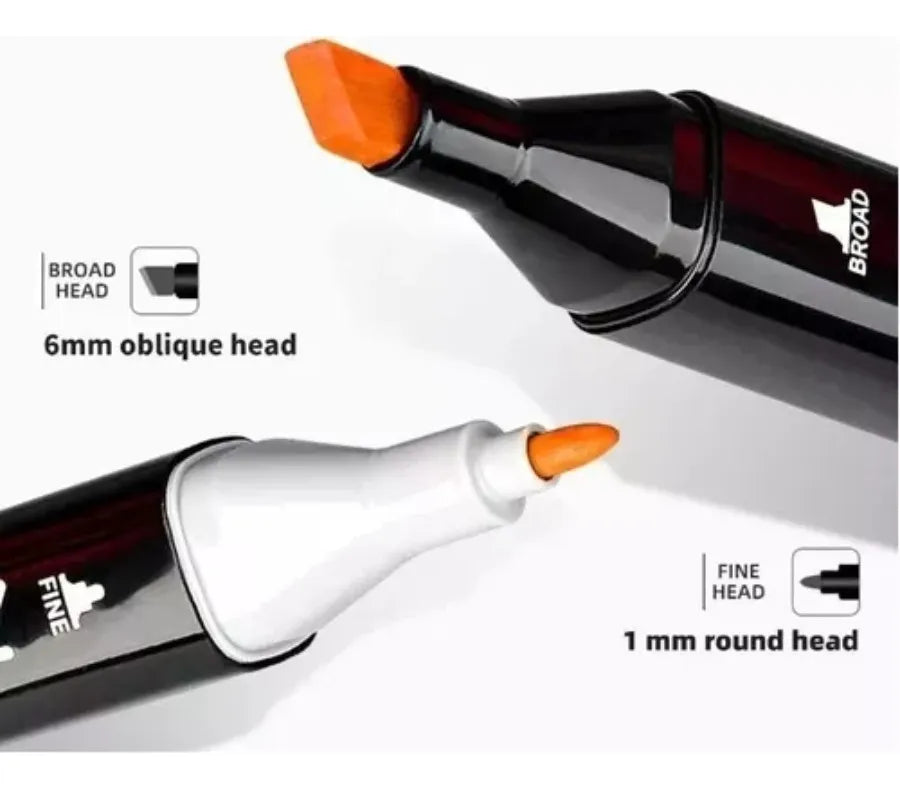 Set de 262 Marcadores de Alcohol Doble Punta: Colores Vibrantes, Secado Rápido y Portátil para Artistas y Escolares