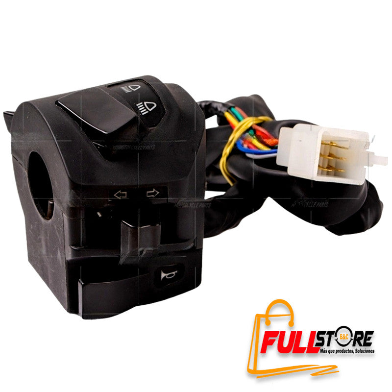 Mando / Comando Luces Izquierdo REVO Tipo Original para Bajaj Pulsar 180 II (Clásica V2009) y 200 (Despacho en 4 a 5 días hábiles)