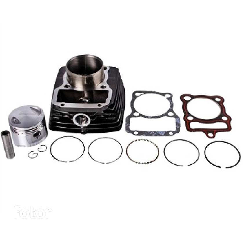 Cilindro Completo Negro Pasador 15mm (CG) repotenciado. 150cc para Motocicleta AKT 125, NKD, S, SL, TT, EVO NE - Marca REVO (Tipo Original) (Despacho 4 a 5 días hábiles)
