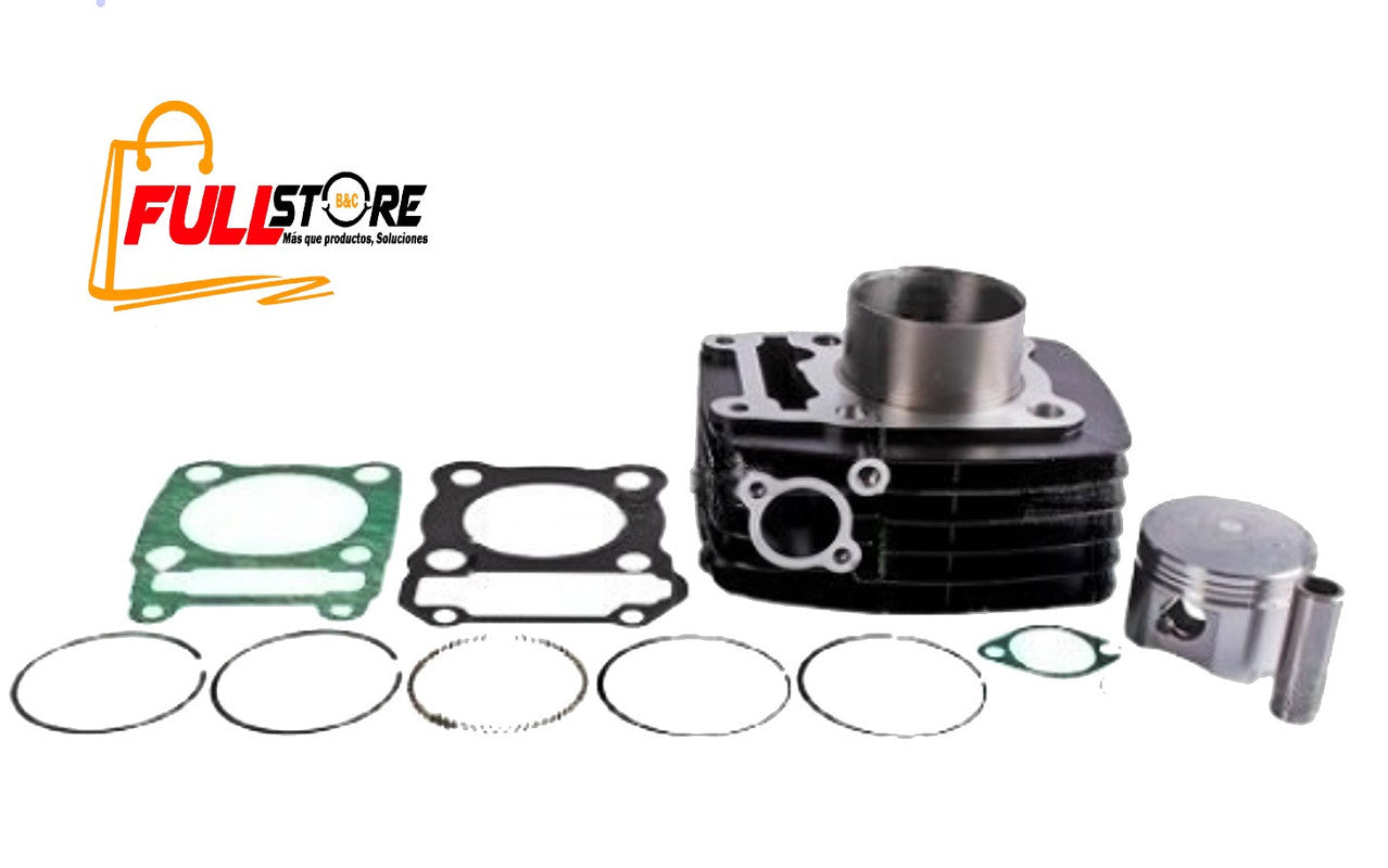 Kit de Cilindro Completo REVO Tipo Original (Negro) para Bajaj PULSAR 180 UG, GT y BSIV (Despacho 4 a 5 días hábiles)