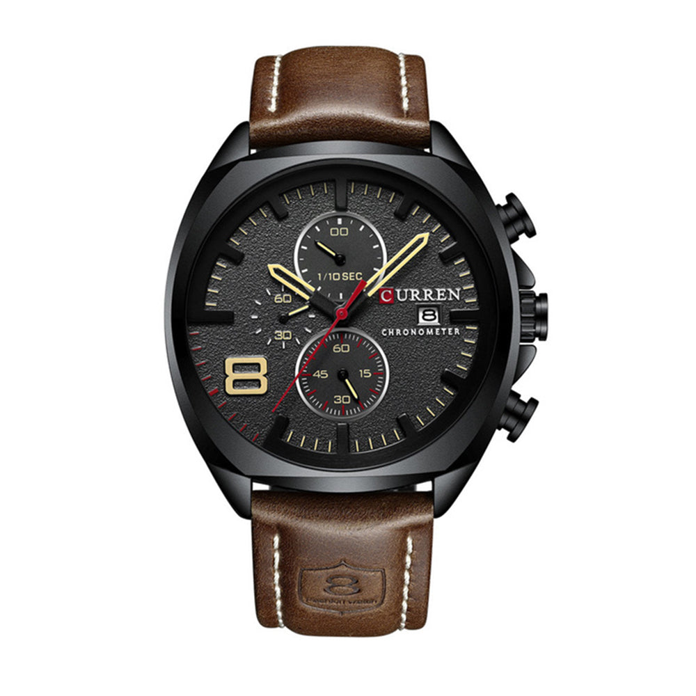 Reloj Curren 8324: Cronógrafo con Movimiento Japonés y Pulso de Cuero