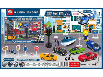 Set de Vehículos de Simulación para Niños: ¡Acción y Aventura en Cada Juego! (Policía, Bomberos, Carro, Avión)