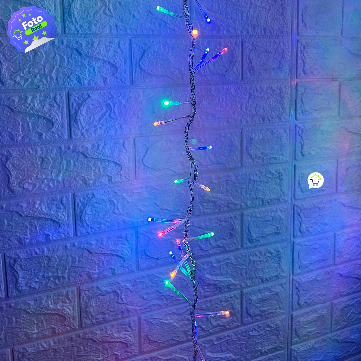 Cortina de Luces LED Navideñas 3.70 x 1.90 Metros Extensión: ¡800 LEDs, Brillo y Magia Multicolor!