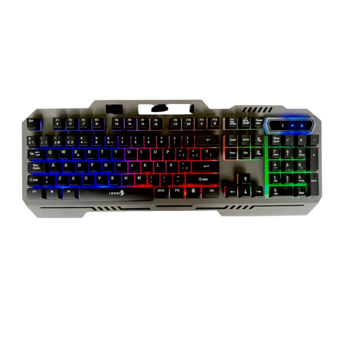 TECLADO GAMER CON LUZ LED RGB