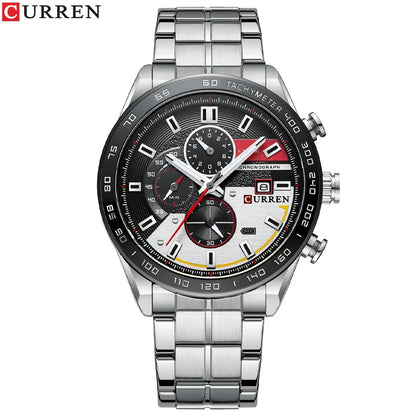 Reloj Curren 8410: Cronógrafo en Acero Inoxidable con Estilo Robusto