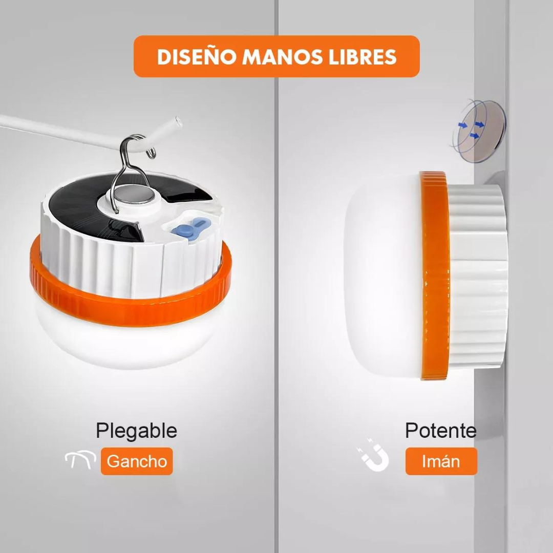 Lampara Recargable Led Solar Emergencia
