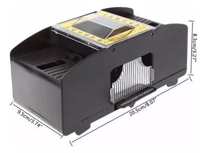 Barajador Automático de Cartas Eléctrico (2 Mazos): Mezcla Rápida y Uniforme para Póker, Blackjack y Juegos de Mesa