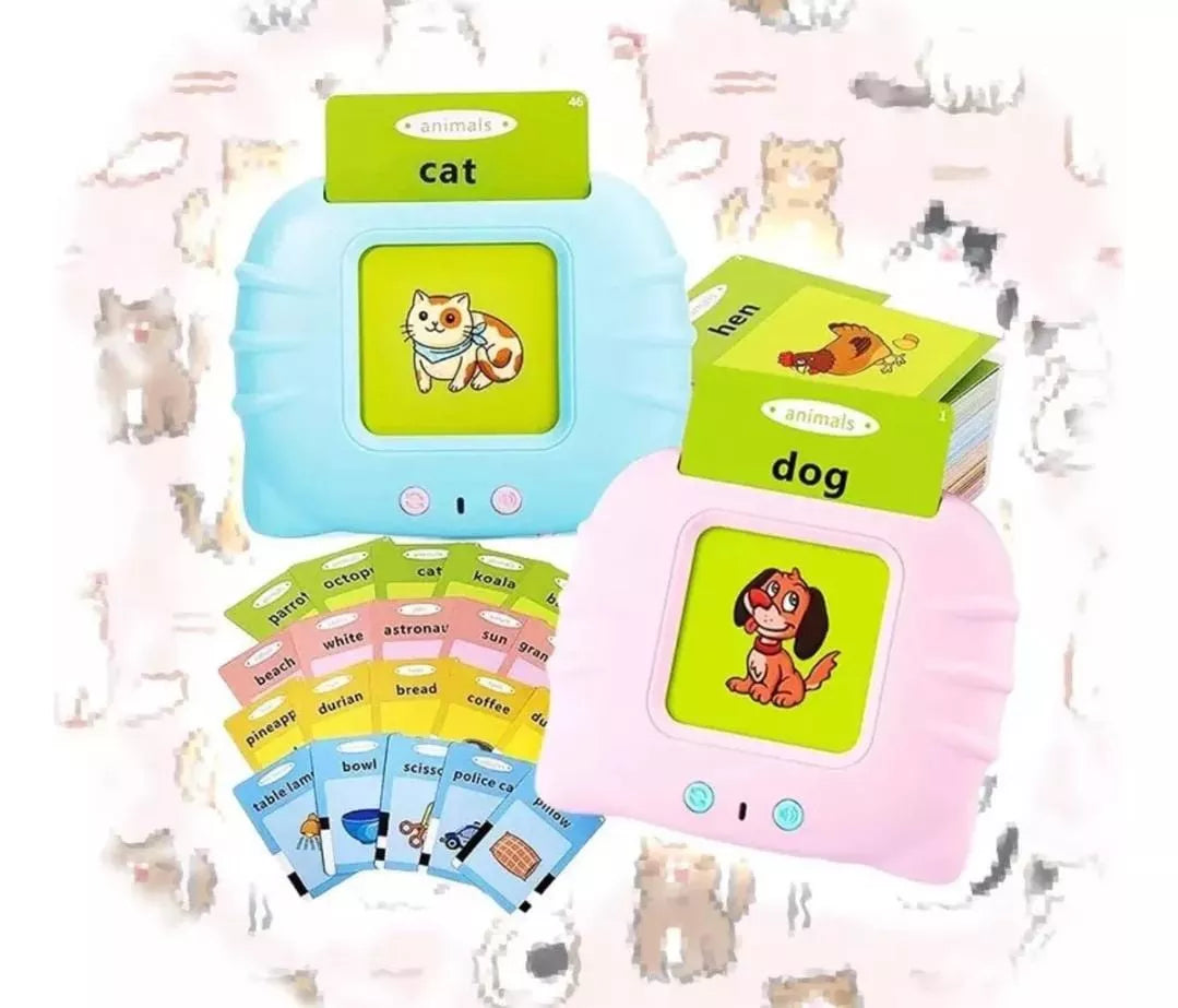 Dispositivo de Aprendizaje Didáctico Infantil Bilingüe: ¡Pronuncia Palabras en Inglés con Tarjetas y Recargable!