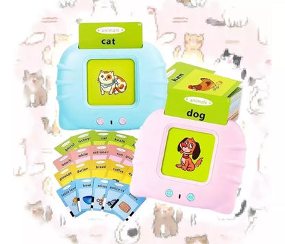 Dispositivo de Aprendizaje Didáctico Infantil Bilingüe: ¡Pronuncia Palabras en Inglés con Tarjetas y Recargable!