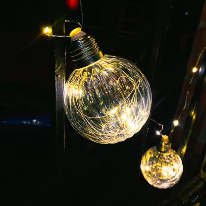 Guirnalda de Luces Micro LED de 4 Metros con 10 Burbujas: ¡Iluminación Fija y Decoración Versátil!