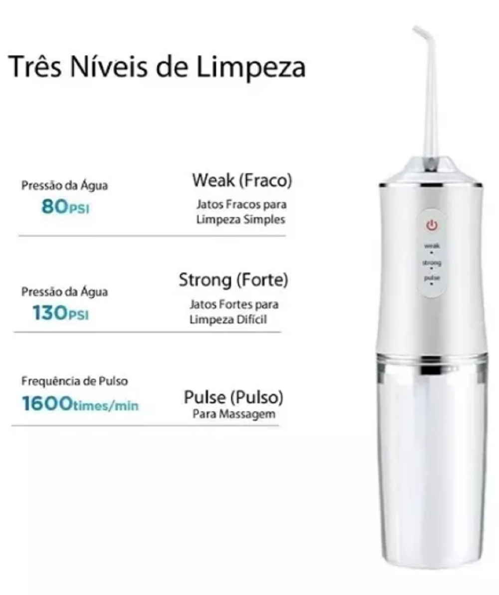 Irrigador Bucal Portátil Limpieza Dental