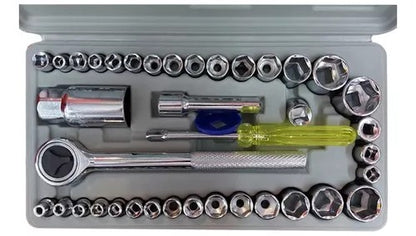 Juego de Llaves de Vaso Profesional de 40 Piezas: ¡Tu Solución Completa para Bricolaje y Reparaciones!