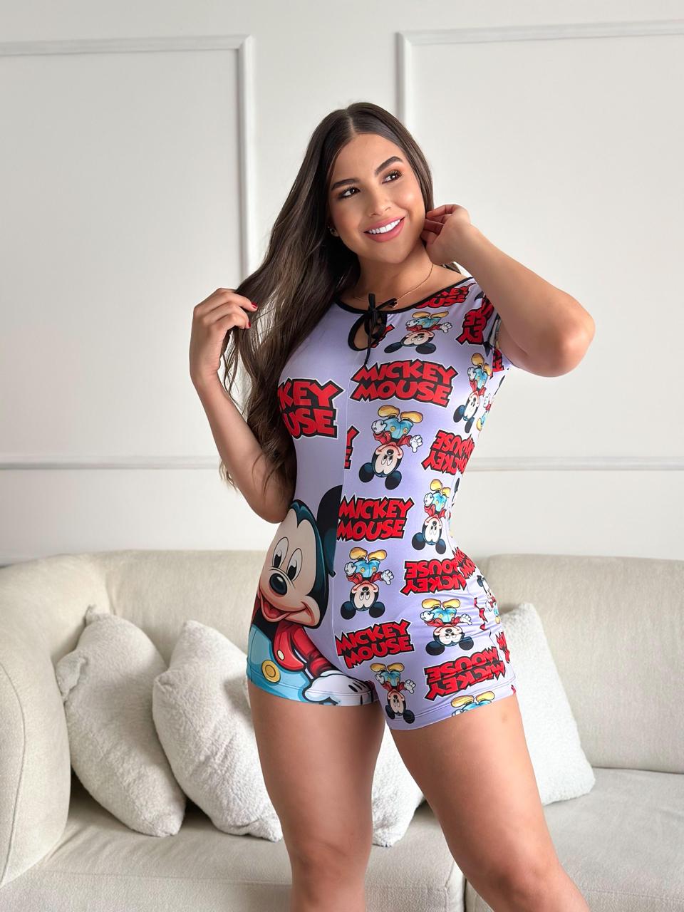 Enterizo Pijama Cordón: Suavidad en Piel de Durazno y Ajuste Perfecto talla unica de XS a M