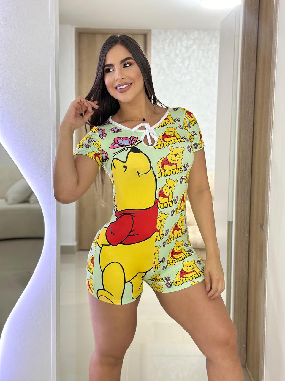 Enterizo Pijama Cordón: Suavidad en Piel de Durazno y Ajuste Perfecto talla unica de XS a M