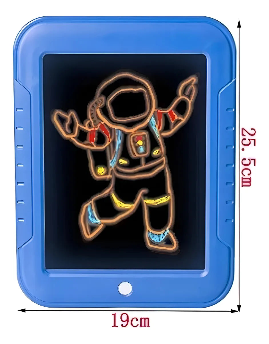 Pizarra Mágica LED de Dibujo Creativo: Tablero con Efecto Neón para Aprendizaje Artístico