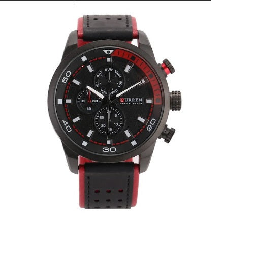 Reloj Curren 8250: Estilo Clásico con Pulso de Cuero y Tarjeta de Garantía