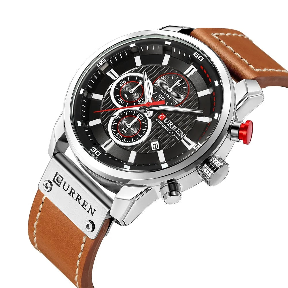 Reloj Curren 8291: Cronógrafo de Cuarzo con Estilo Casual y Elegante