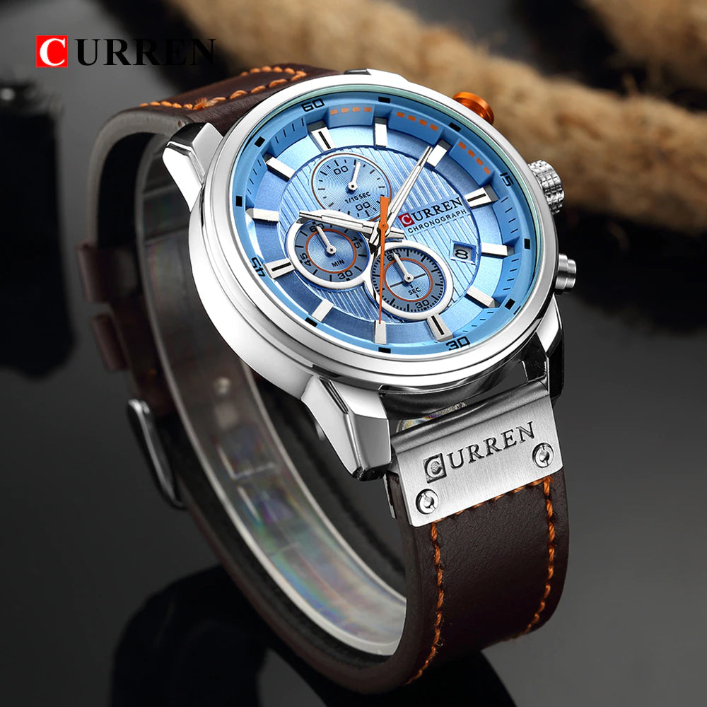Reloj Curren 8291: Cronógrafo de Cuarzo con Estilo Casual y Elegante