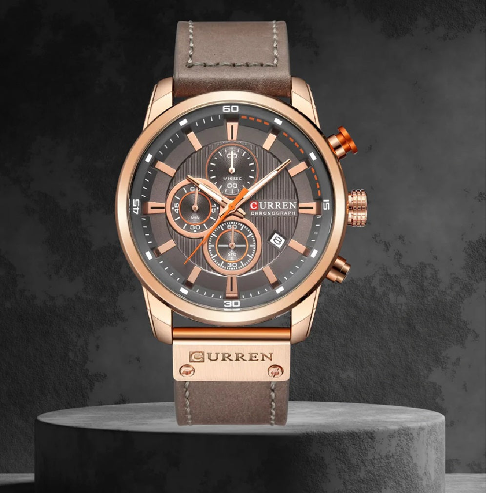Reloj Curren 8291: Cronógrafo de Cuarzo con Estilo Casual y Elegante