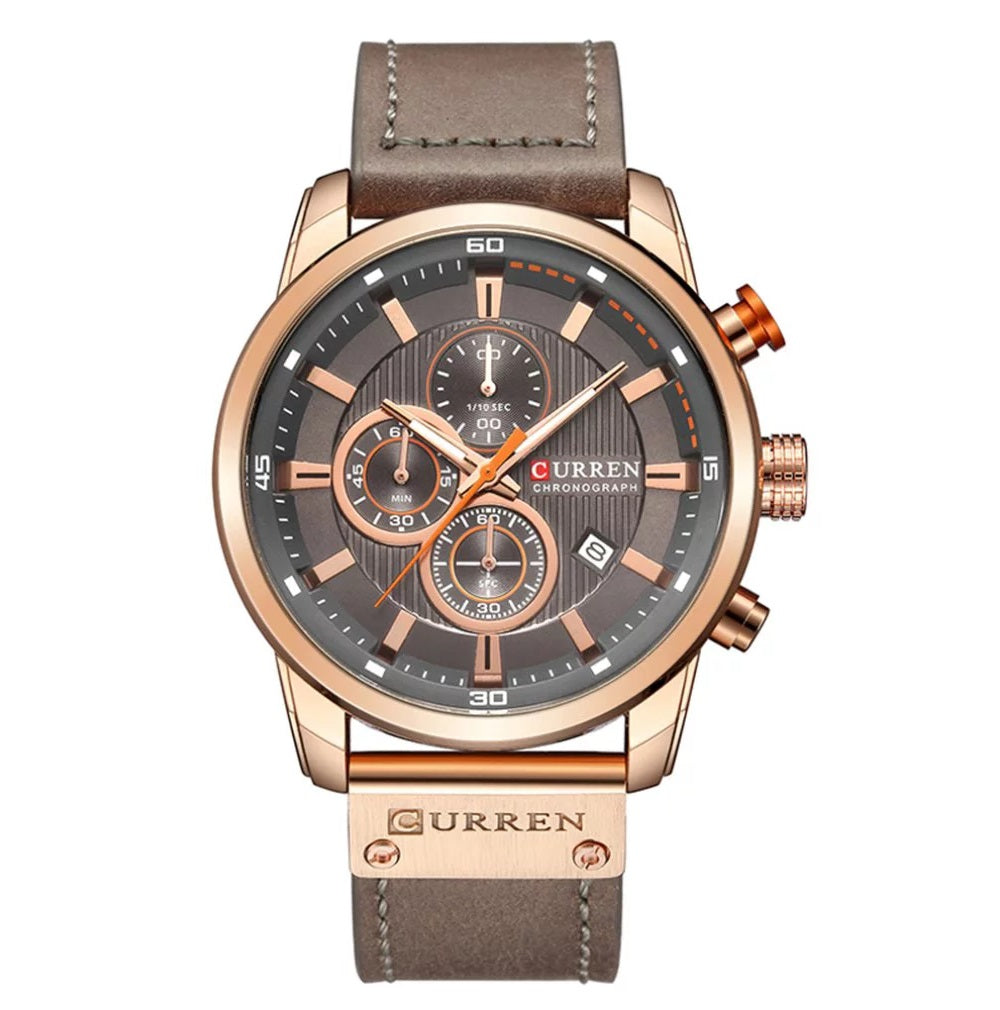 Reloj Curren 8291: Cronógrafo de Cuarzo con Estilo Casual y Elegante