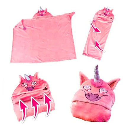 Manta con Capucha de Unicornio para Niños: Súper Suave, Cálida y Acogedora – ¡Comodidad Mágica!