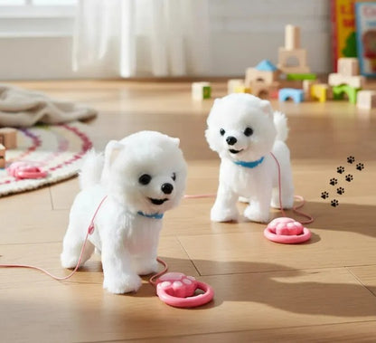 Perrito Interactivo Caminante de Peluche: Mascota de Juguete con Movimiento, Sonido y Control de Huellita