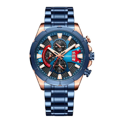 Reloj Curren 8401: Cronógrafo de Alta Gama en Acero con Tarjeta de Garantía
