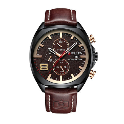 Reloj Curren 8324: Cronógrafo con Movimiento Japonés y Pulso de Cuero