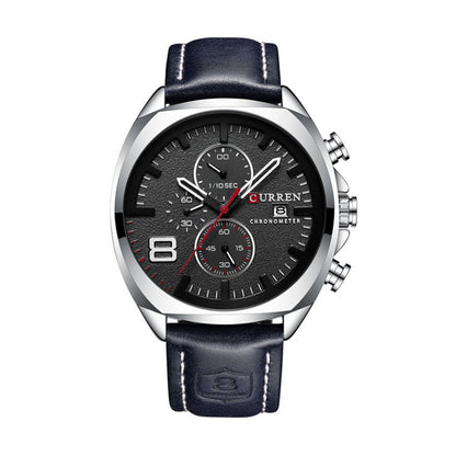 Reloj Curren 8324: Cronógrafo con Movimiento Japonés y Pulso de Cuero