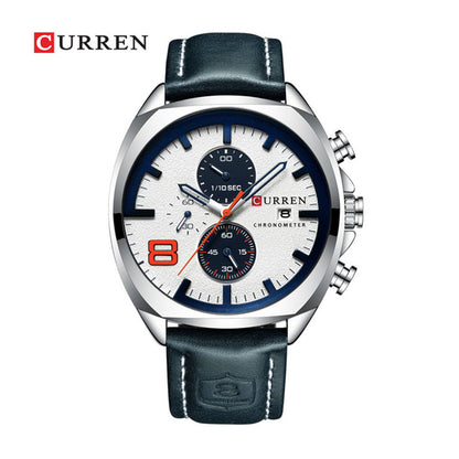Reloj Curren 8324: Cronógrafo con Movimiento Japonés y Pulso de Cuero