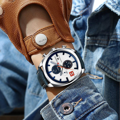 Reloj Curren 8324: Cronógrafo con Movimiento Japonés y Pulso de Cuero