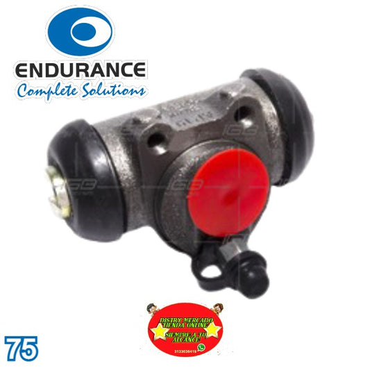 Cilindro Completo de Freno Trasero Motocarro Bajaj Torito 4S, RE 205D, RE 175, RE 600 - ENDURANCE (Despacho 4 a 5 días hábiles)