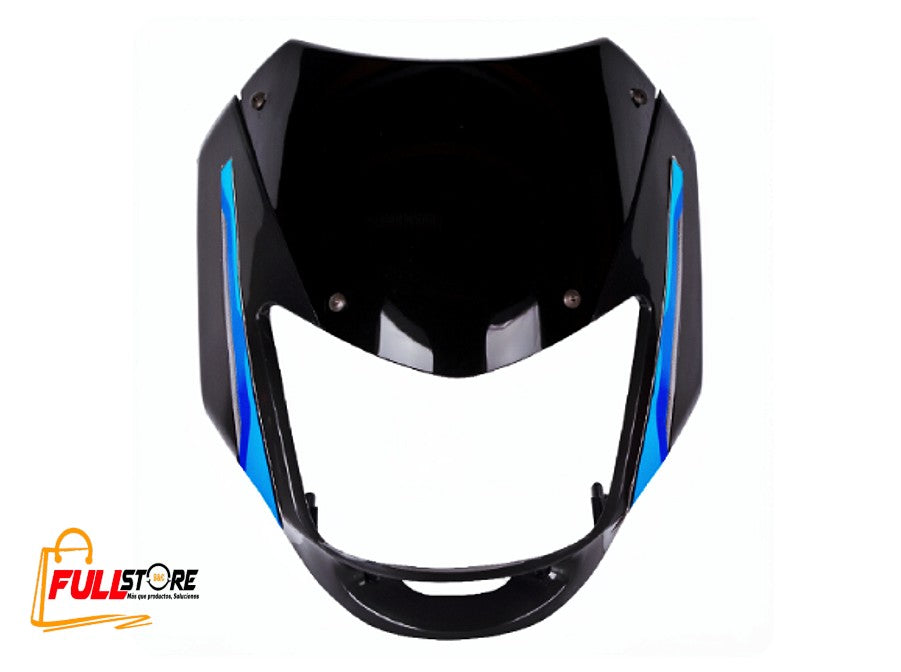 Carenaje Negro con Visor y Calcomania Azul OEM Plast Calidad Original para Bajaj Boxer CT 100 - Boxer CT 100 KS - Boxer CT 100 ES