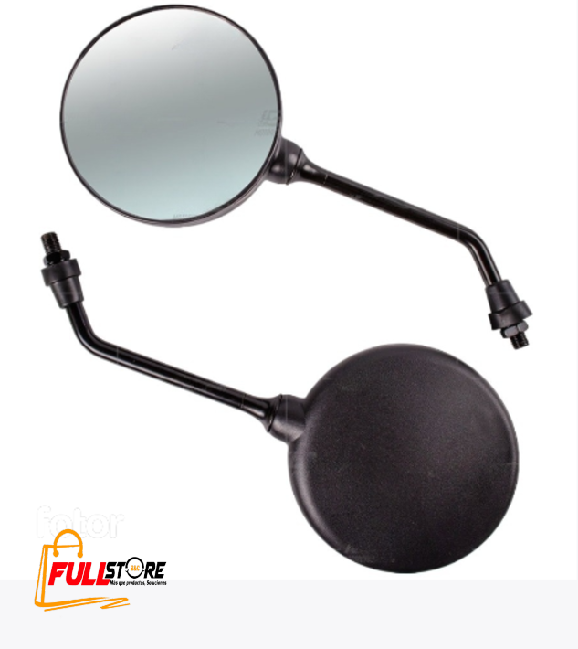 Par Espejos Redondos 10mm Revo Tipo Original para Bajaj Boxer 100 CT - S - UG - BM 100 Classic - Cargo