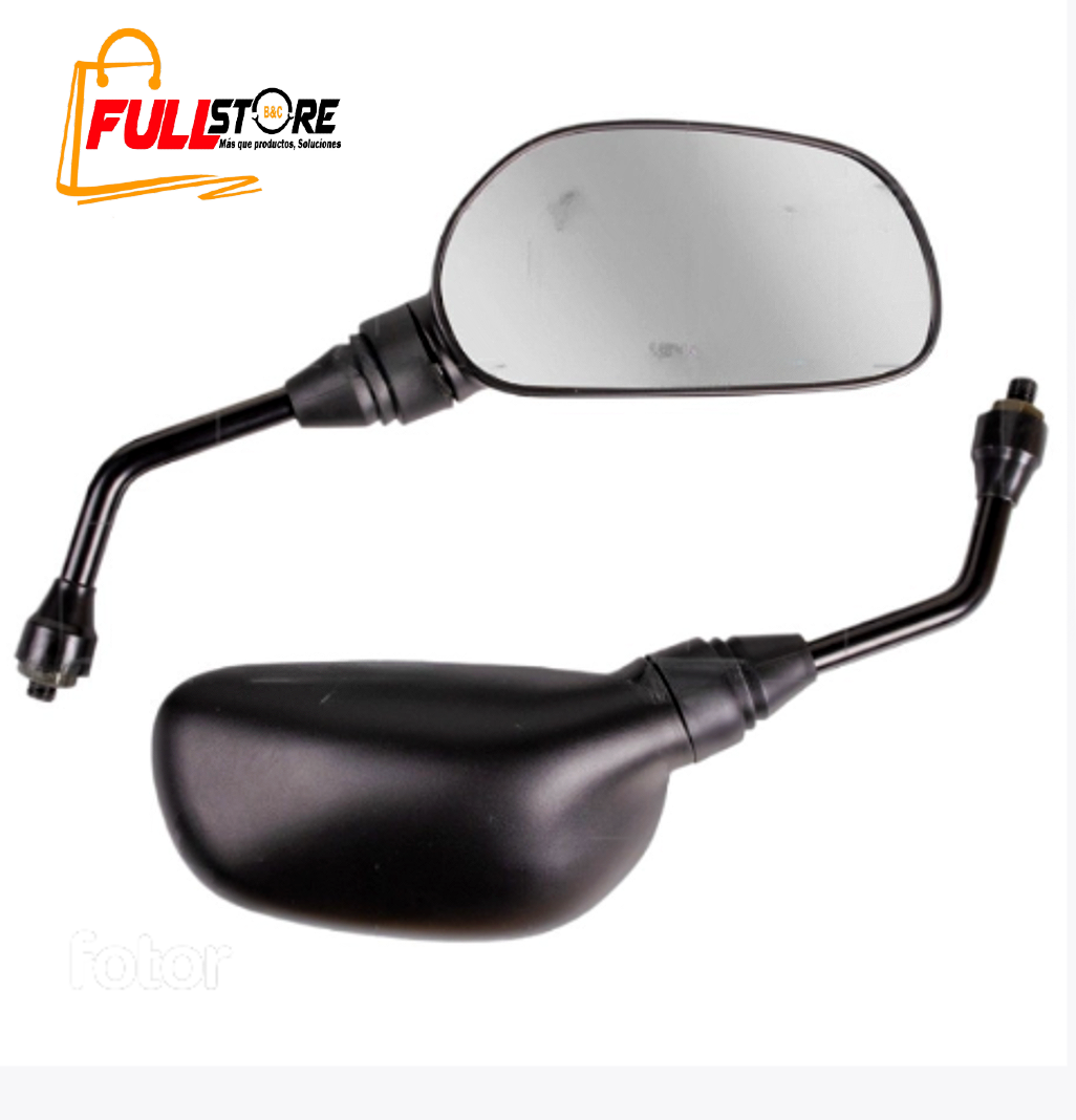 Par Espejos Retrovisores 10mm Revo Tipo Original para Bajaj Pulsar 180 UG - Pulsar 180 II - GT - PRO - 200 - 220 - Boxer CT 102 - 125 - BM 150 - Discover