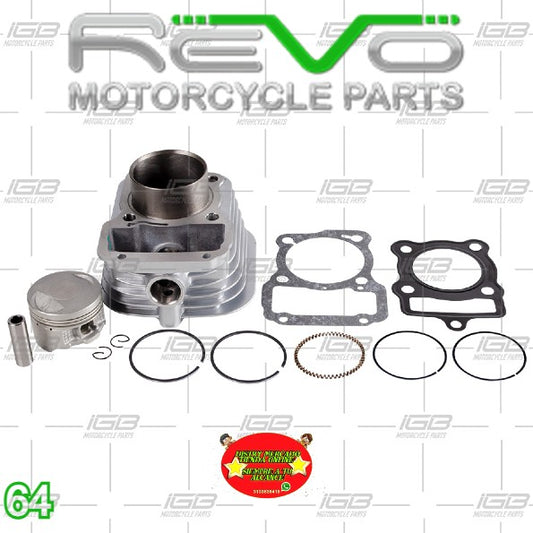 Cilindro Completo Gris para Motocicleta Honda XR 125 L (Botadores), NXR 125 Bross - Marca REVO (Tipo Original) (Despacho 4 a 5 días hábiles)