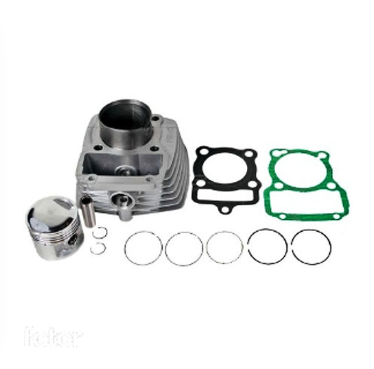 Cilindro Completo Gris Pasador 15mm (CG) para Motocicleta AKT 125, NKD, S, SL, TT, EVO NE - Marca REVO (Tipo Original) (Despacho 4 a 5 días hábiles)