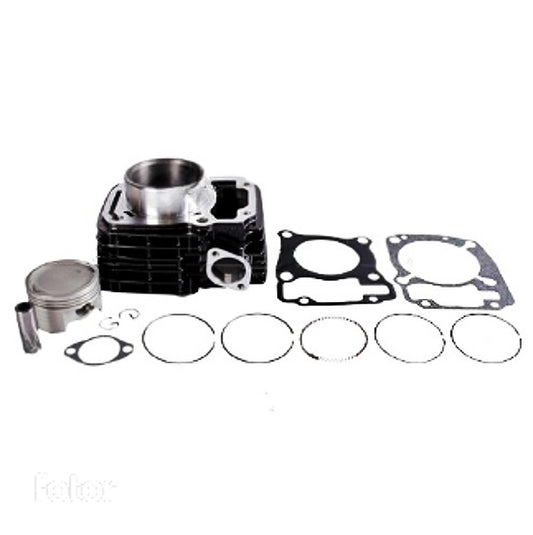 Cilindro Completo Negro para Motocicleta Honda CBF 150, CB 150 New Invicta, Cobra, Invicta, XR 150 L; AKT MRX 150, 150 RTX, RTX S; Hero Thriller 150 - Marca REVO (Tipo Original) (Despacho 4 a 5 días hábiles)