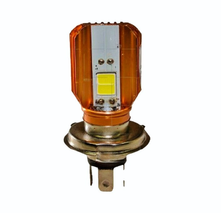 Bombillo LED H4 Triceta Revo Tipo Original 20W 2000 Lumens 9-12V con Ventilador para Carro y Moto