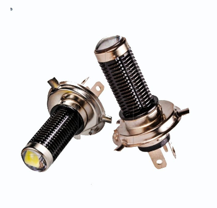Bombillo LED H4 Revo Tipo Original 1500 Lumens Reales con Lente Enfocador para Carro y Moto
