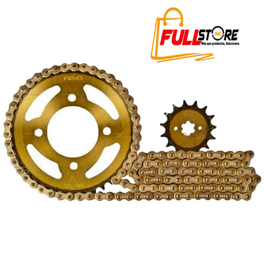 Kit Arrastre 15x38 4H (428H-120) AKT 125 EVO NE, 125 EVO NE Nueva, 150 EVO NE, 150 EVO NE Nueva - REVO TÉRMICA (Alta Durabilidad) (Más de 20.000 KM) (Despacho 4 a 5 días hábiles)