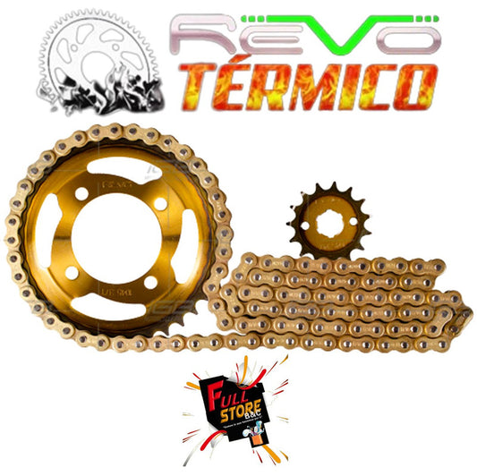 Kit Arrastre 14x37 4H (428H-124) Honda E Storm 125, CB 125E, Power Sport - REVO TÉRMICA (Alta Durabilidad) (Más de 20.000 KM) (Despacho 4 a 5 días hábiles)