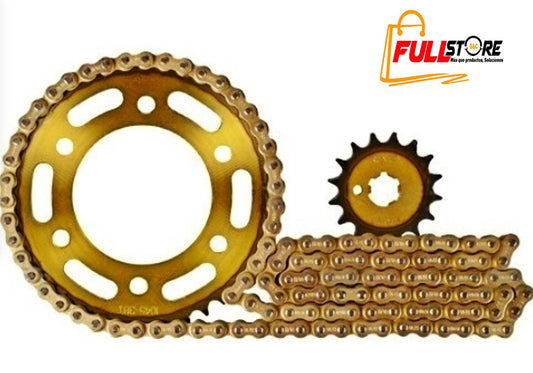 Kit Arrastre RACING 16x38 6H (428H-132) Yamaha FZ 2.0 (Freno de Banda), FZ 16 - REVO TÉRMICA (Alta Durabilidad y Rendimiento) (Más de 20.000 KM) (Despacho 4 a 5 días hábiles)
