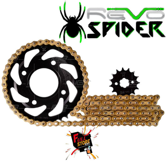 Kit Arrastre 14x42 (428H-118) Hero Eco 100, Eco 100+, Splendor 100 - REVO SPIDER (Alta Durabilidad y Diseño) (Despacho 4 a 5 días hábiles)